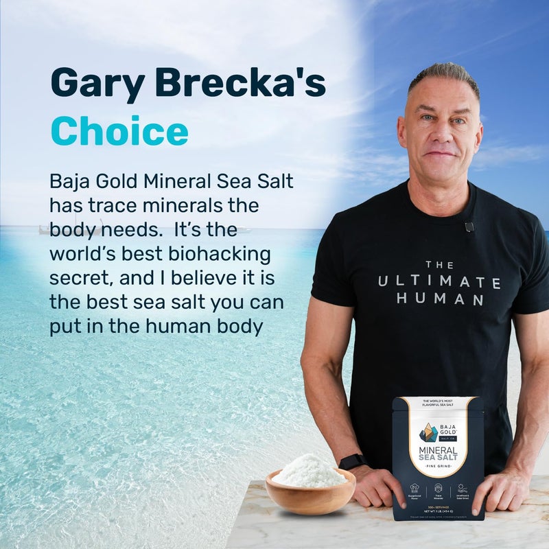 Baja Gold Mineral Sea Salt - Recommended by Gary Brecka - Authentic Fine Grind Salt for Cooking & Baking | Natural Baja Salt for Culinary Uses | Great for Finishing Dishes | 1 lb. Resealable Bag, 300+ Servings - Image 2